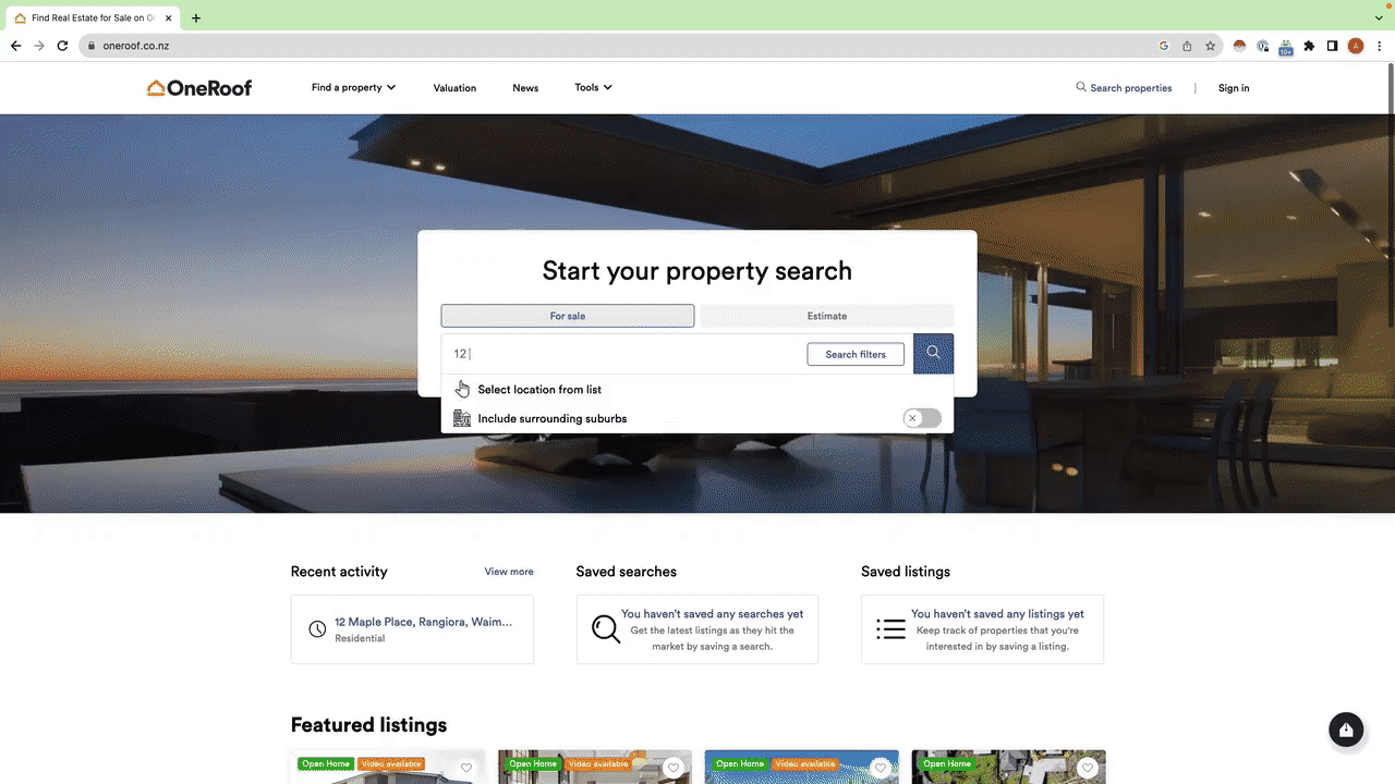 1 Finding the property