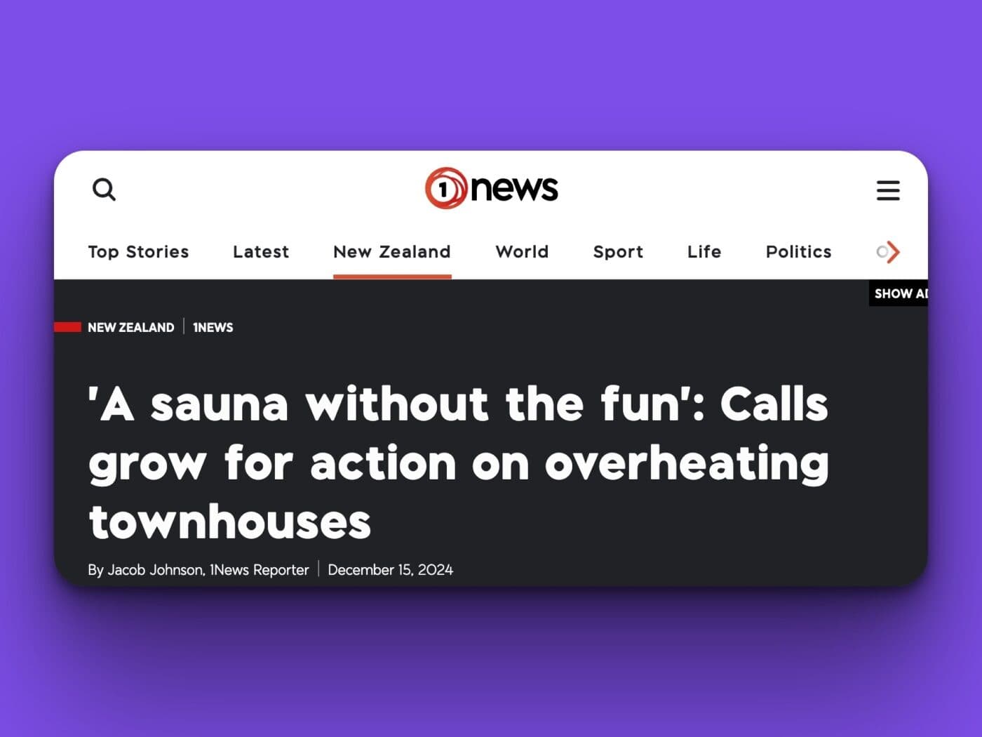 A sauna without the fun one news