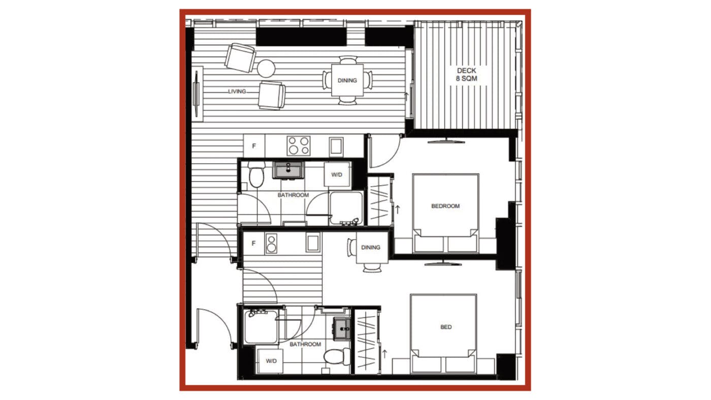 Floor Plan dual apartment