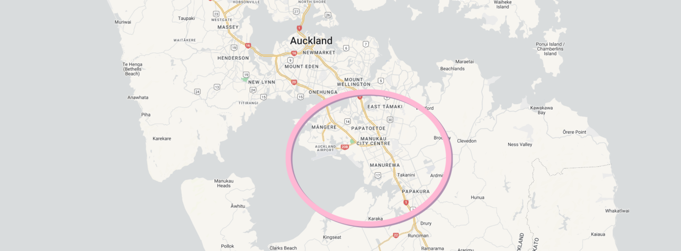 South Auckland map