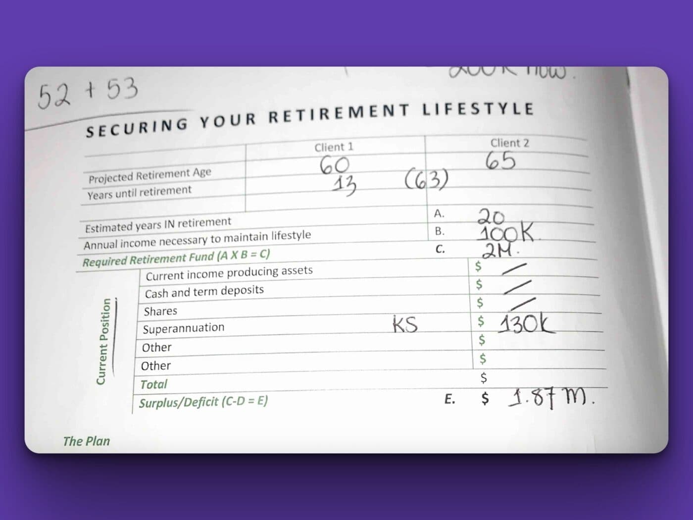 An example of workbook